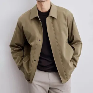 Aidase mens outfits Maillard Style Autumn New Short Men Jacket Korean Fashion Lapel High-end Solid Color Casual Bomber Jacket Coats Men