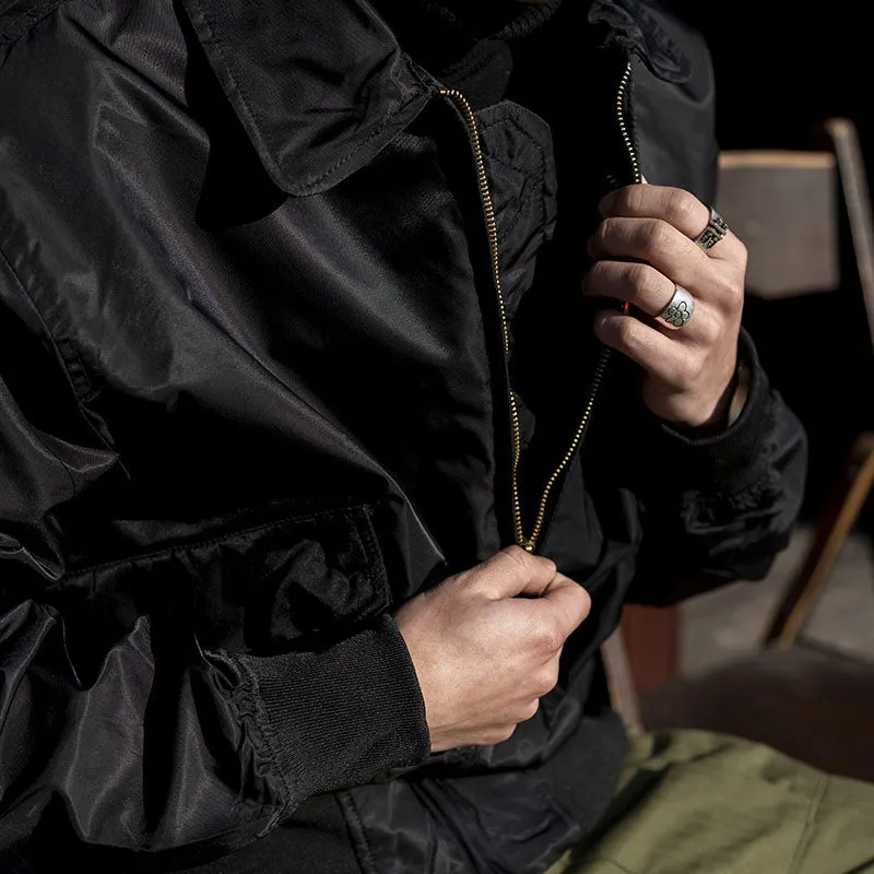 Aule Lapel Bomber Jacket