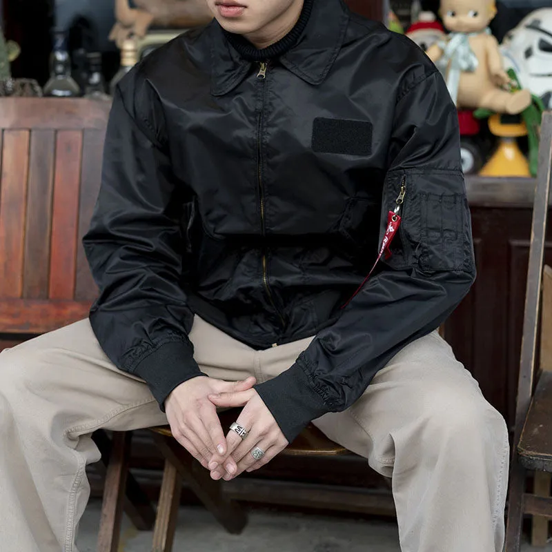 Aule Lapel Bomber Jacket