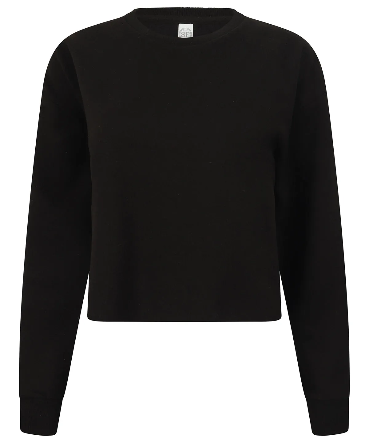 Black - Women's cropped slounge sweat