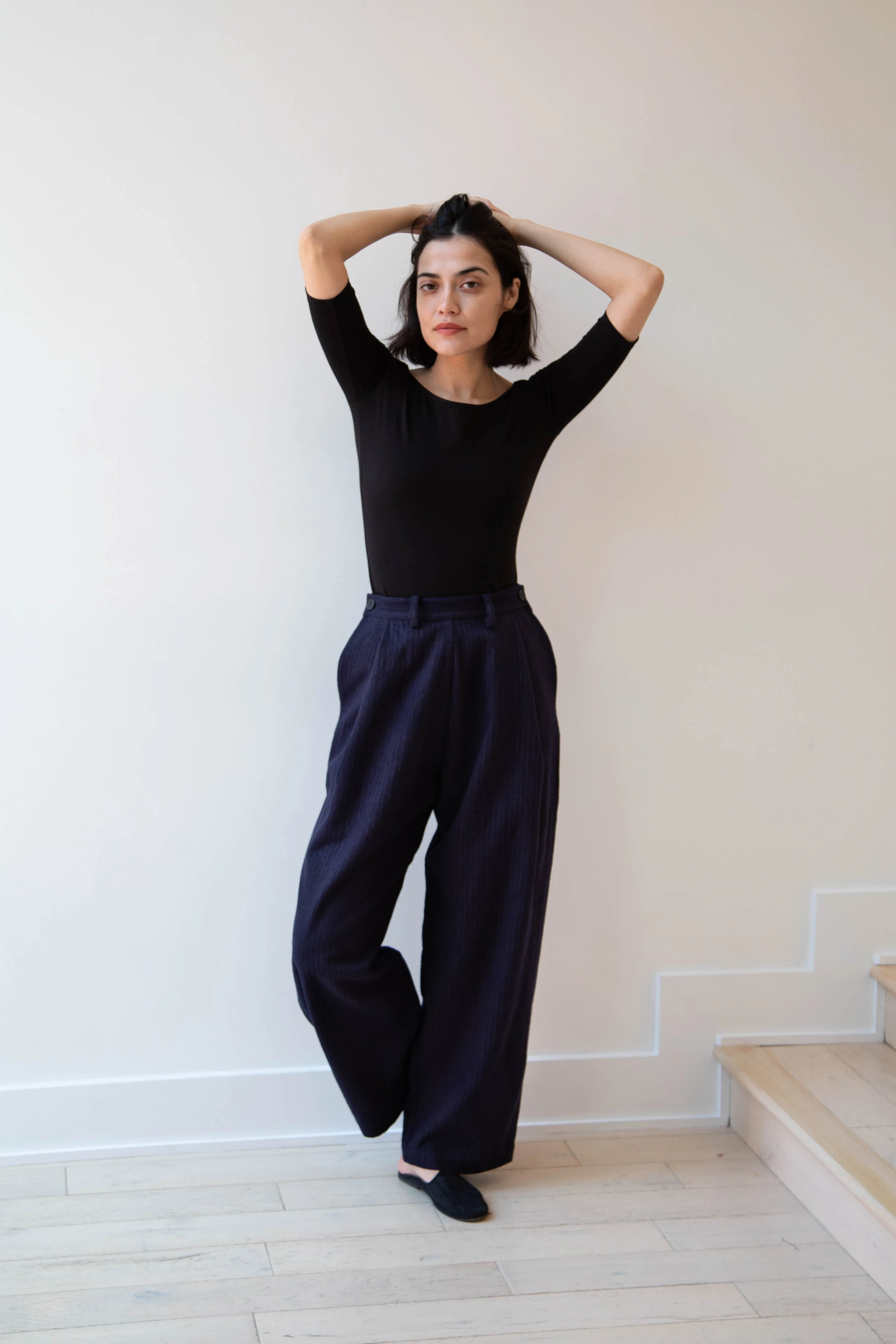Cawley | Georgia Trousers in Pinstripe