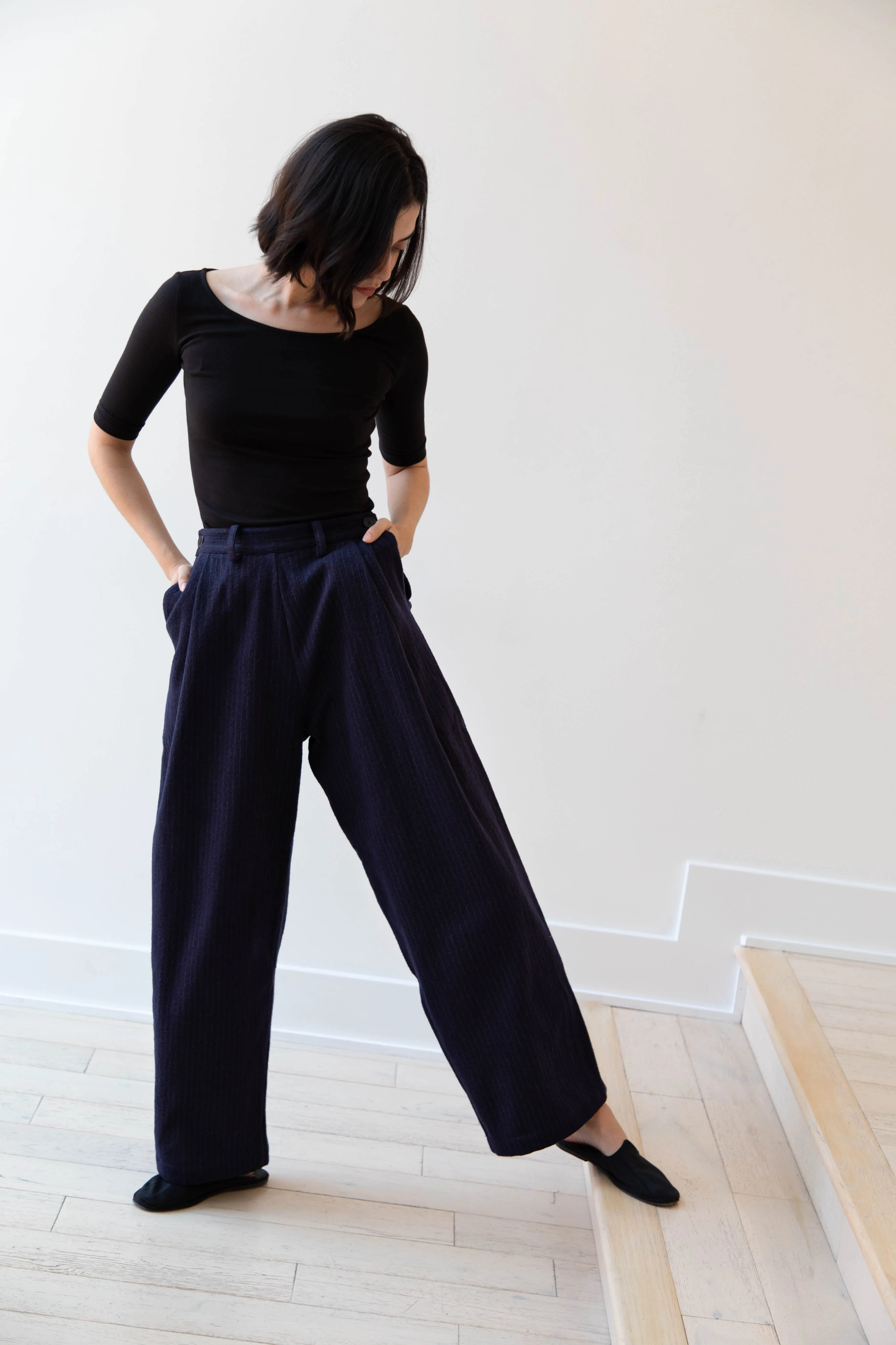 Cawley | Georgia Trousers in Pinstripe