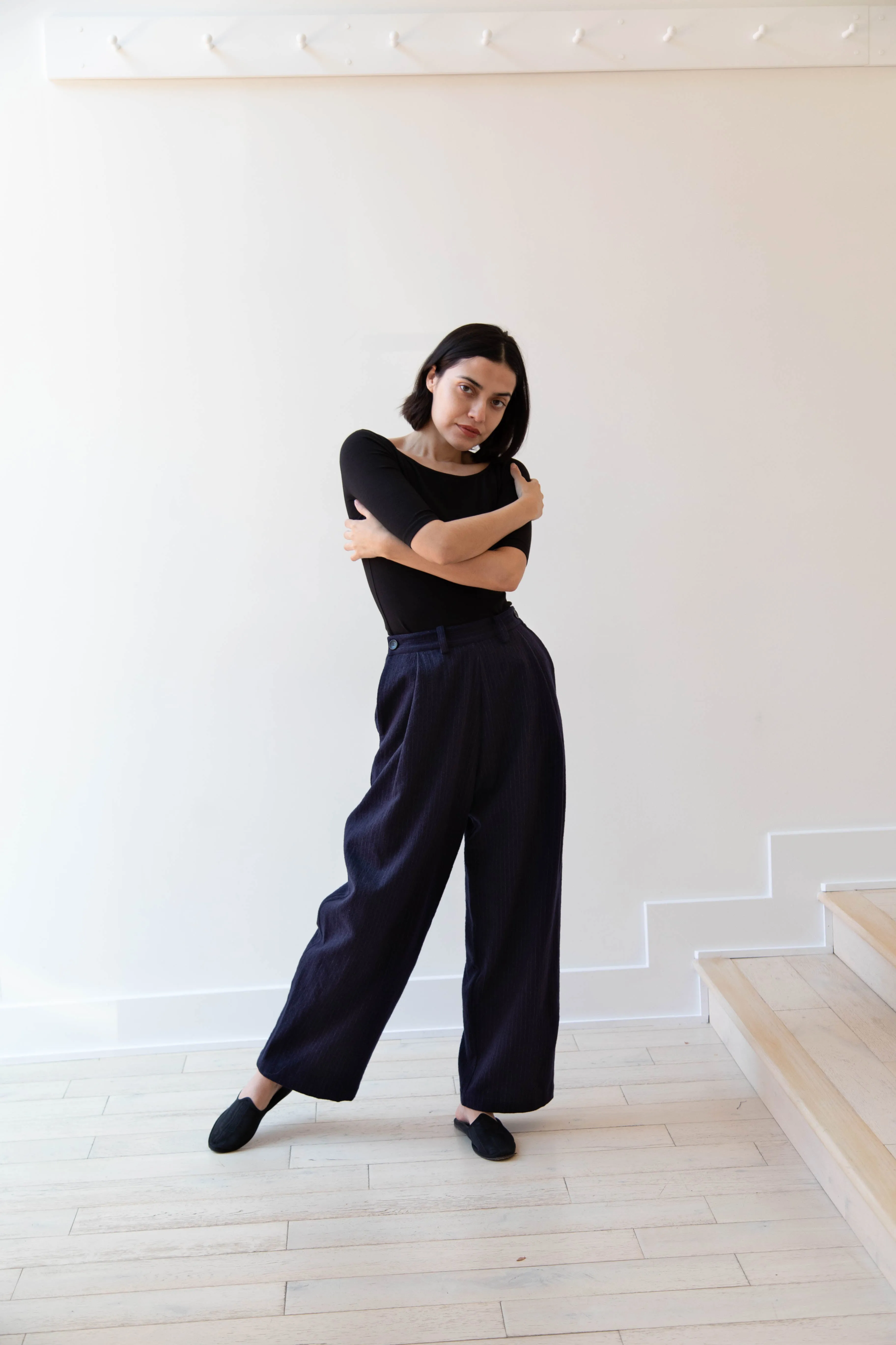 Cawley | Georgia Trousers in Pinstripe
