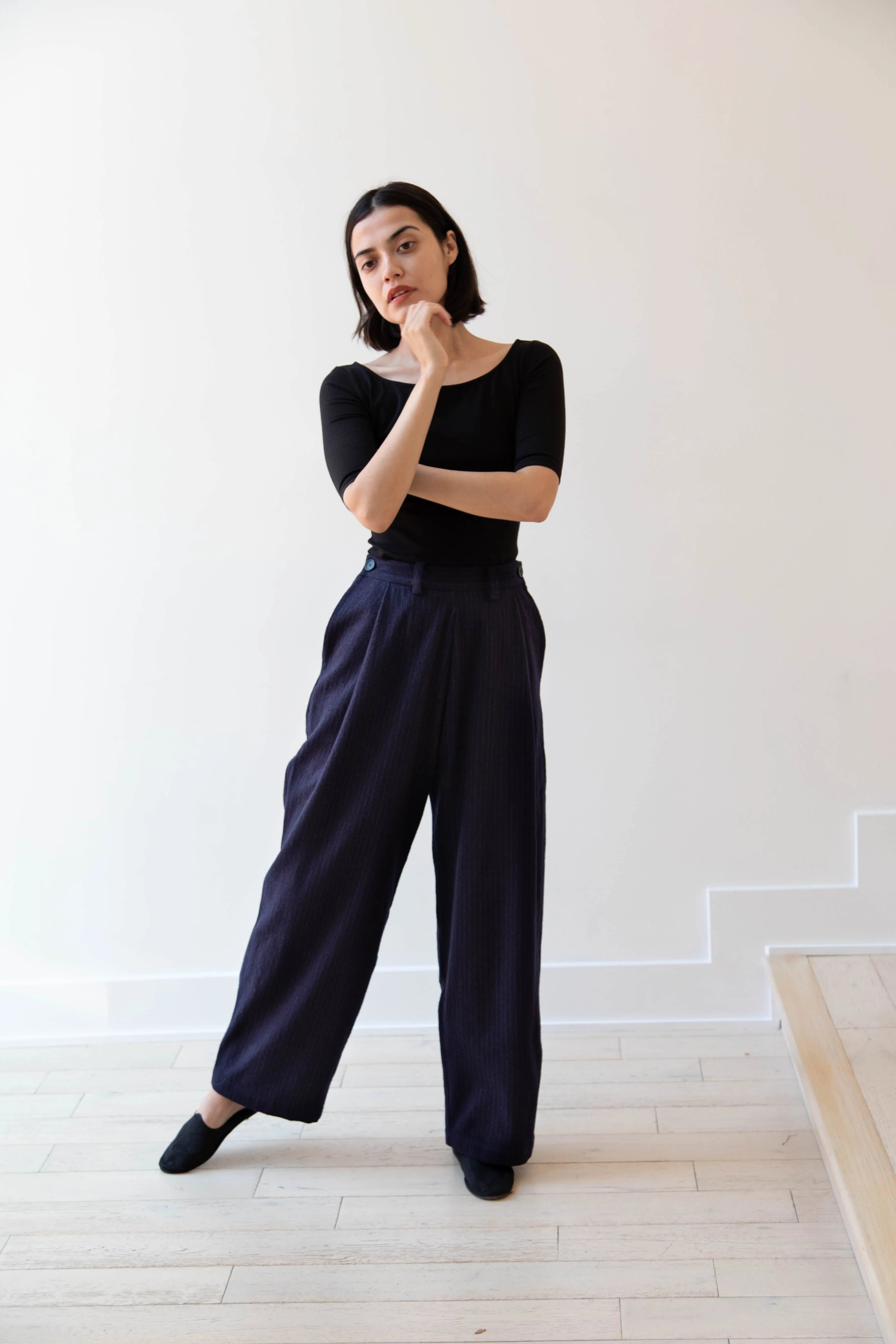 Cawley | Georgia Trousers in Pinstripe