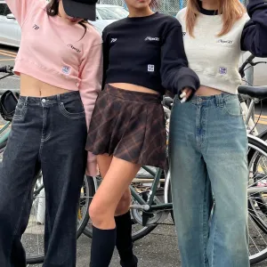 Cropped switching sweat