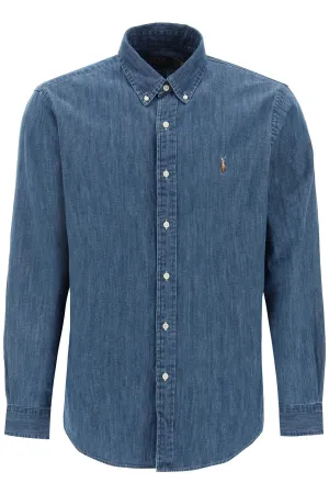custom fit shirt in lightweight denim 710792043001 DENIM