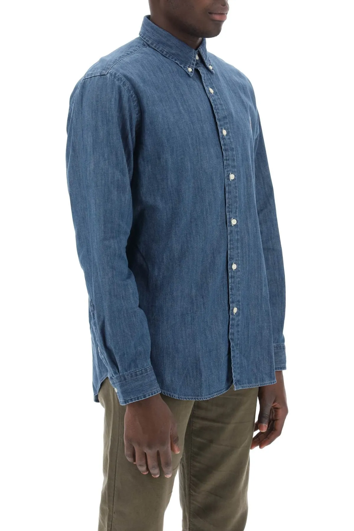 custom fit shirt in lightweight denim 710792043001 DENIM
