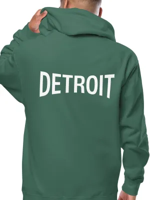 Detroit Champ Premium Unisex Fleece Zip Hoodie - Green / White