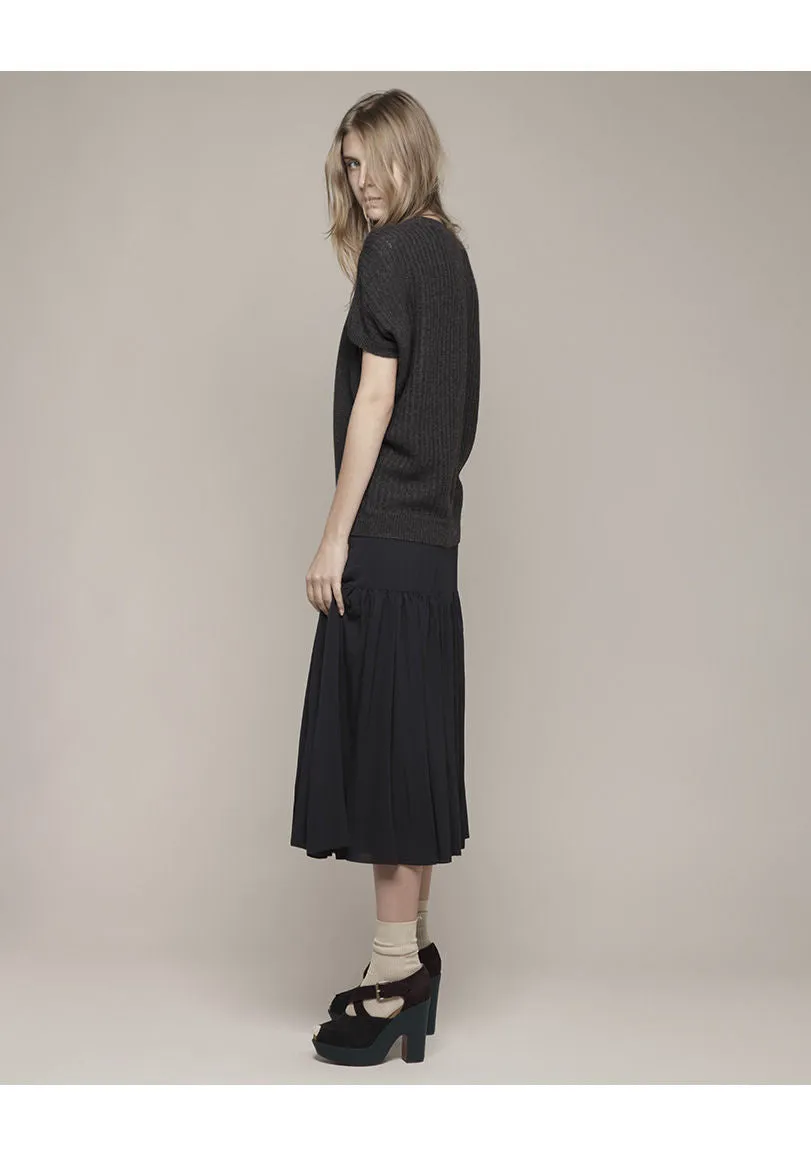 Draped Sleeve Knit