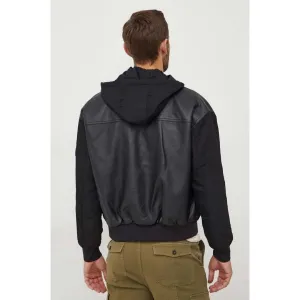 Faux Leather Bomber/ Beh/ Xl