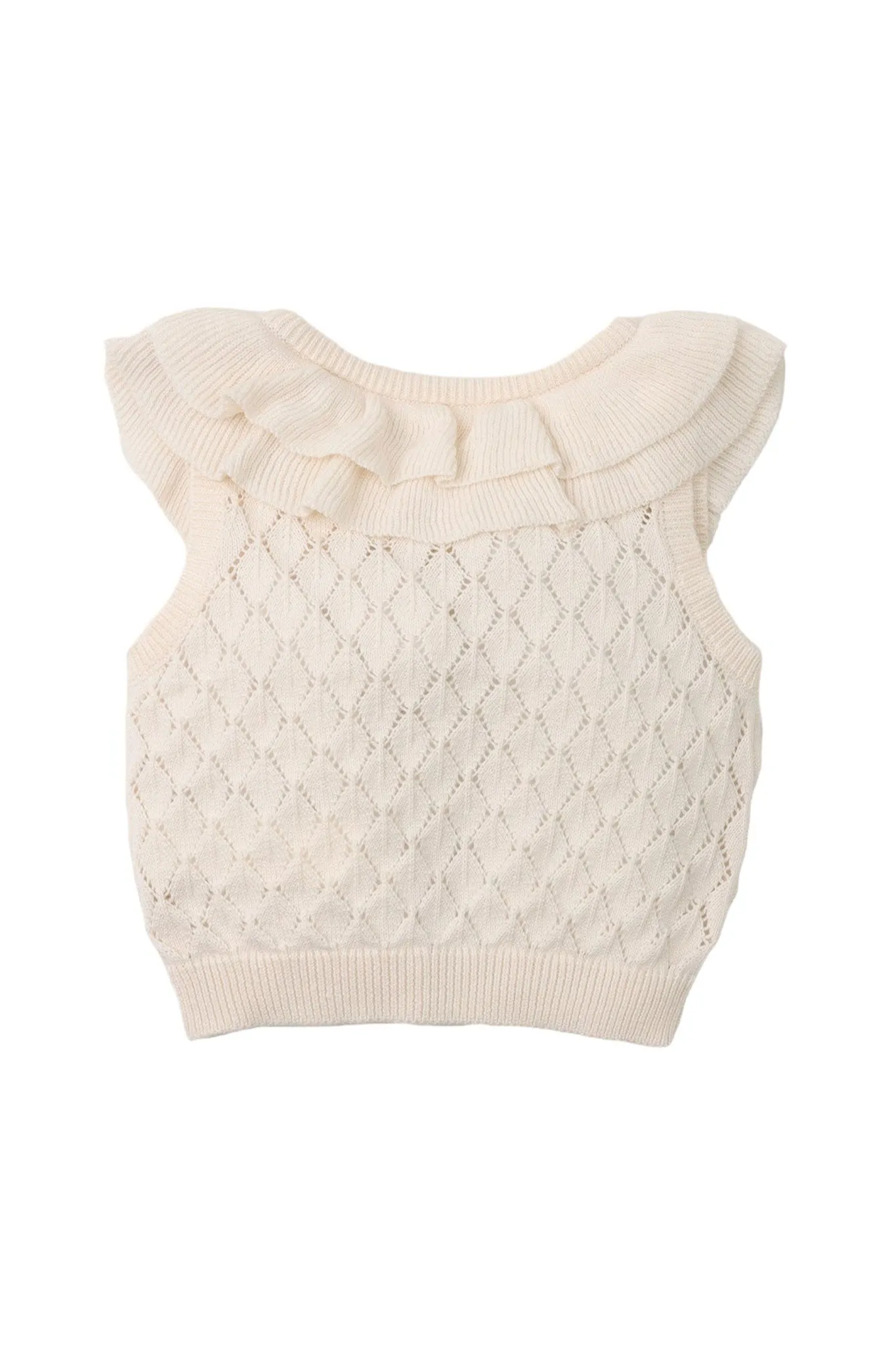 Gingersnaps Ruffled Collar Knit Top