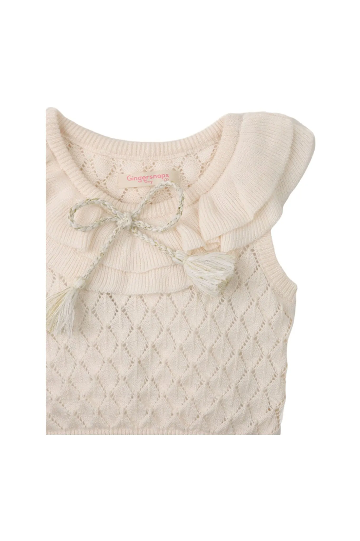 Gingersnaps Ruffled Collar Knit Top