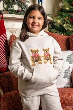 Girls Oversized Graphic Fleece Hoodie