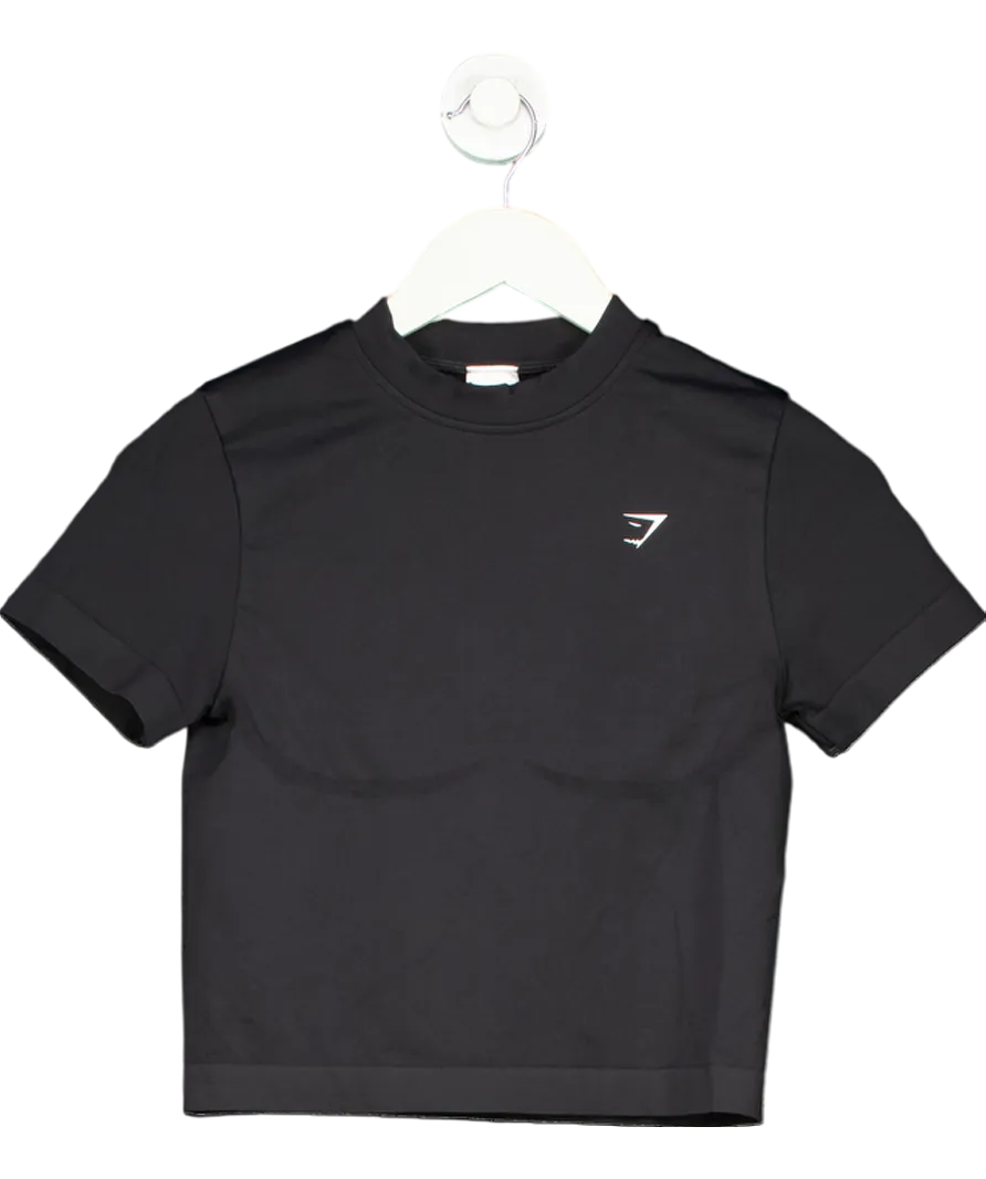 gymshark Black Cropped T-shirt UK S