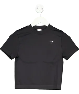 gymshark Black Cropped T-shirt UK S