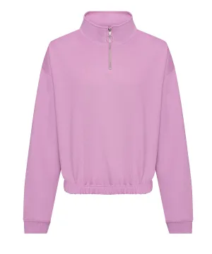 Lavender - Women's cropped ¼-zip sweat