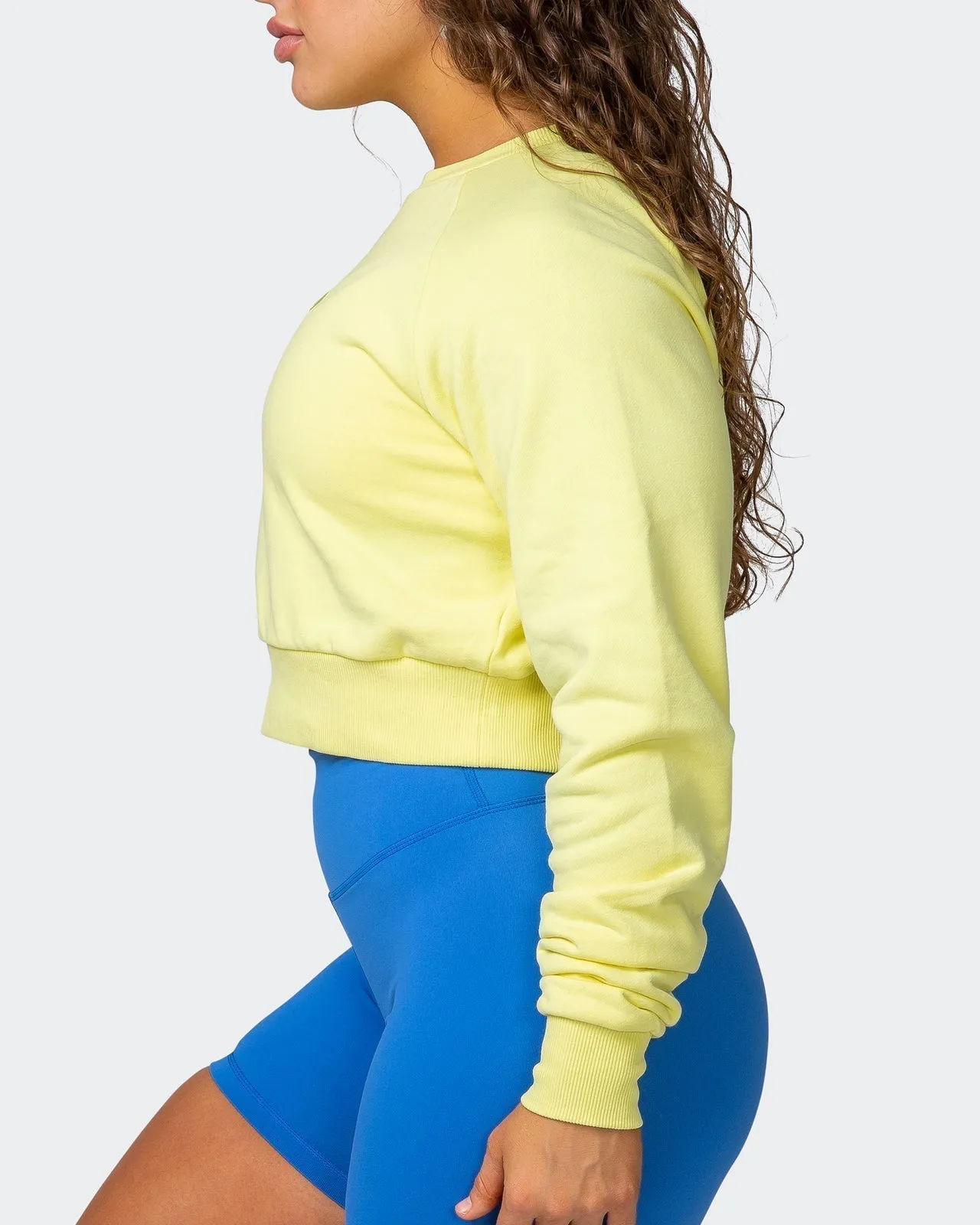 Leisure Cropped Sweat - Sunny Lime