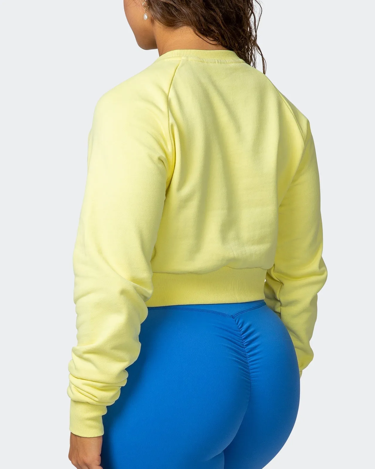 Leisure Cropped Sweat - Sunny Lime