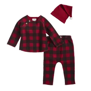 Mud Pie Buffalo Check Three-Piece Set