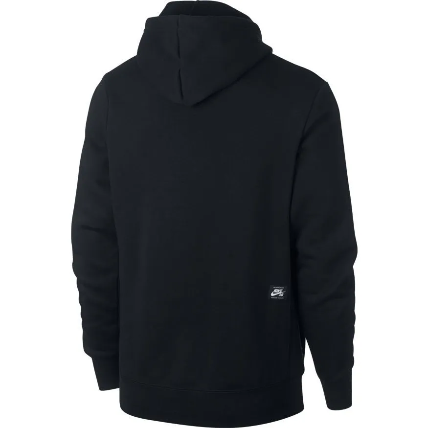 Nike Sb Icon Pullover Skate Hoodie - Black/White