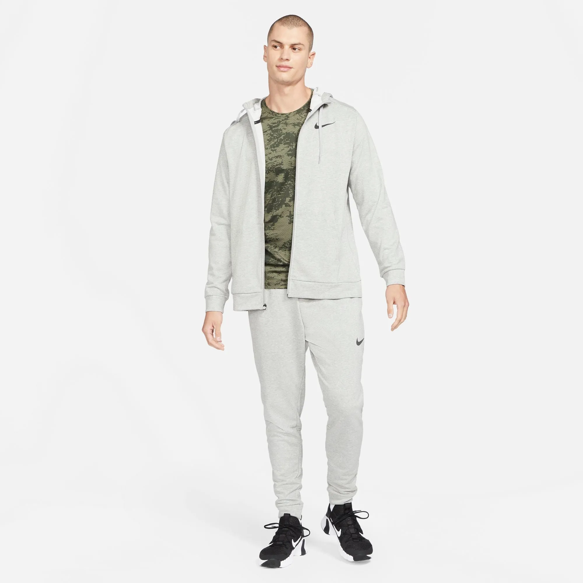 Nike Training Dri-fit Full-Zip Hoody - Dark Grey Heather/Black
