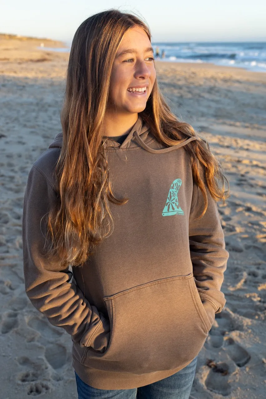 Pigment dyed pullover hoodie- Fin Design