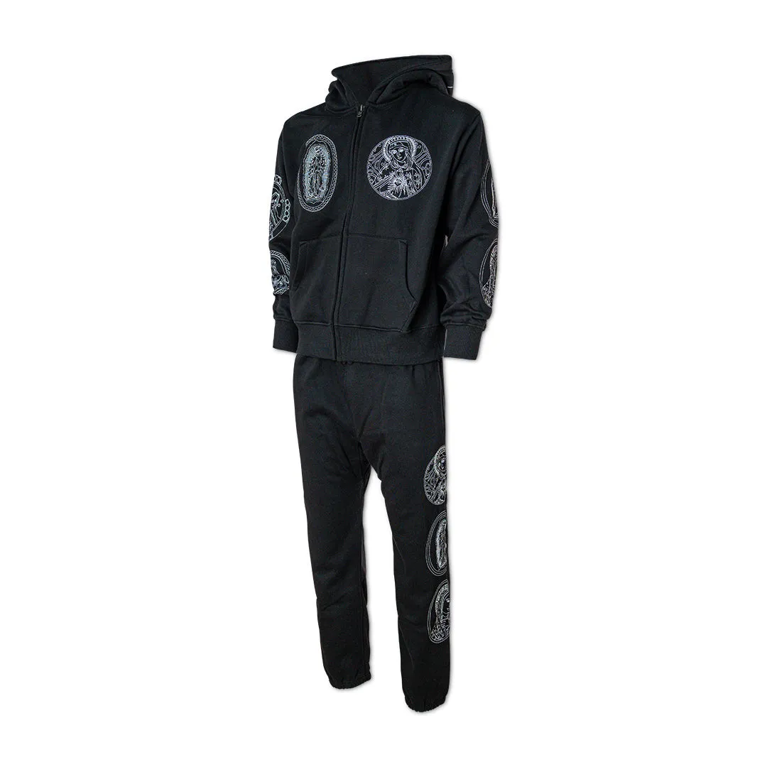 PLEASURES Virgin Zip Hoodie Black - SMALL