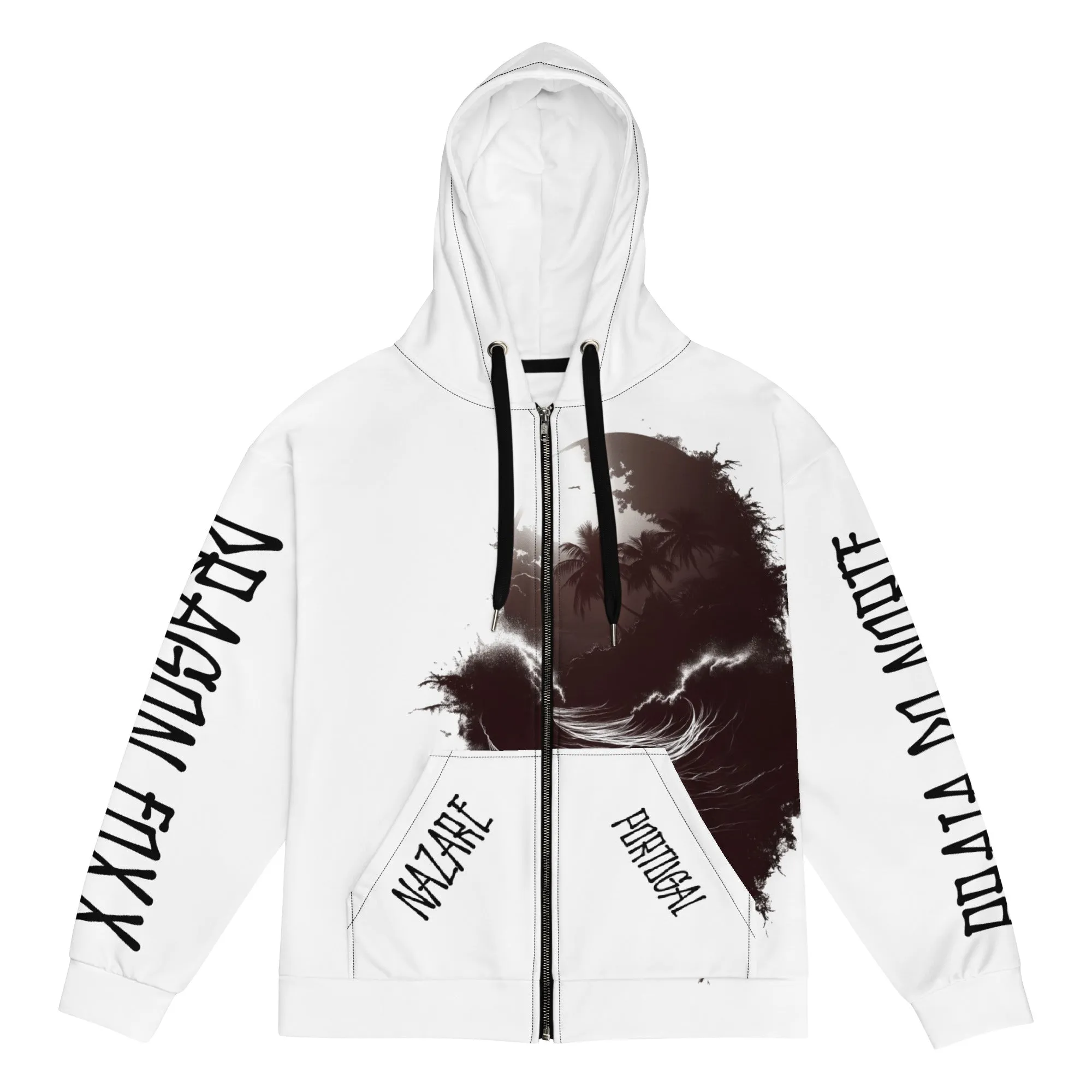 Praia do Norte - Eco Unisex Zip Hoodie