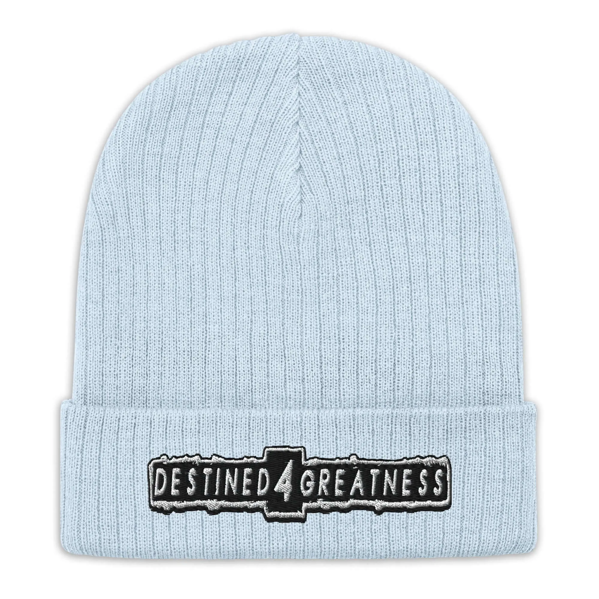 "Destined 4 Greatness" Ribbed knit beanie (Color options available)