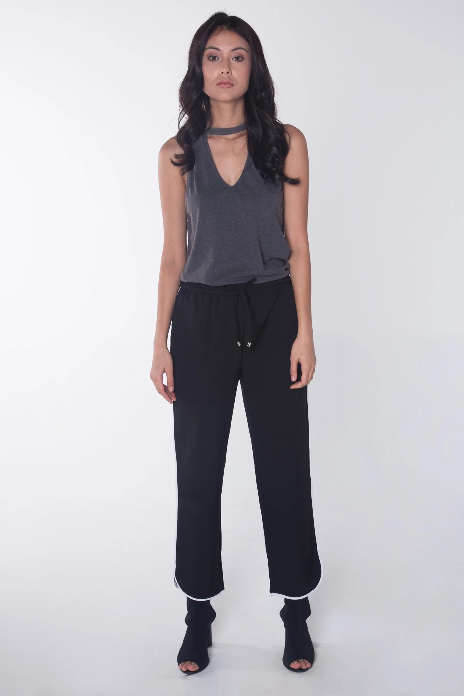 Relaxed Fit Tank Top With Raw Edge Effect