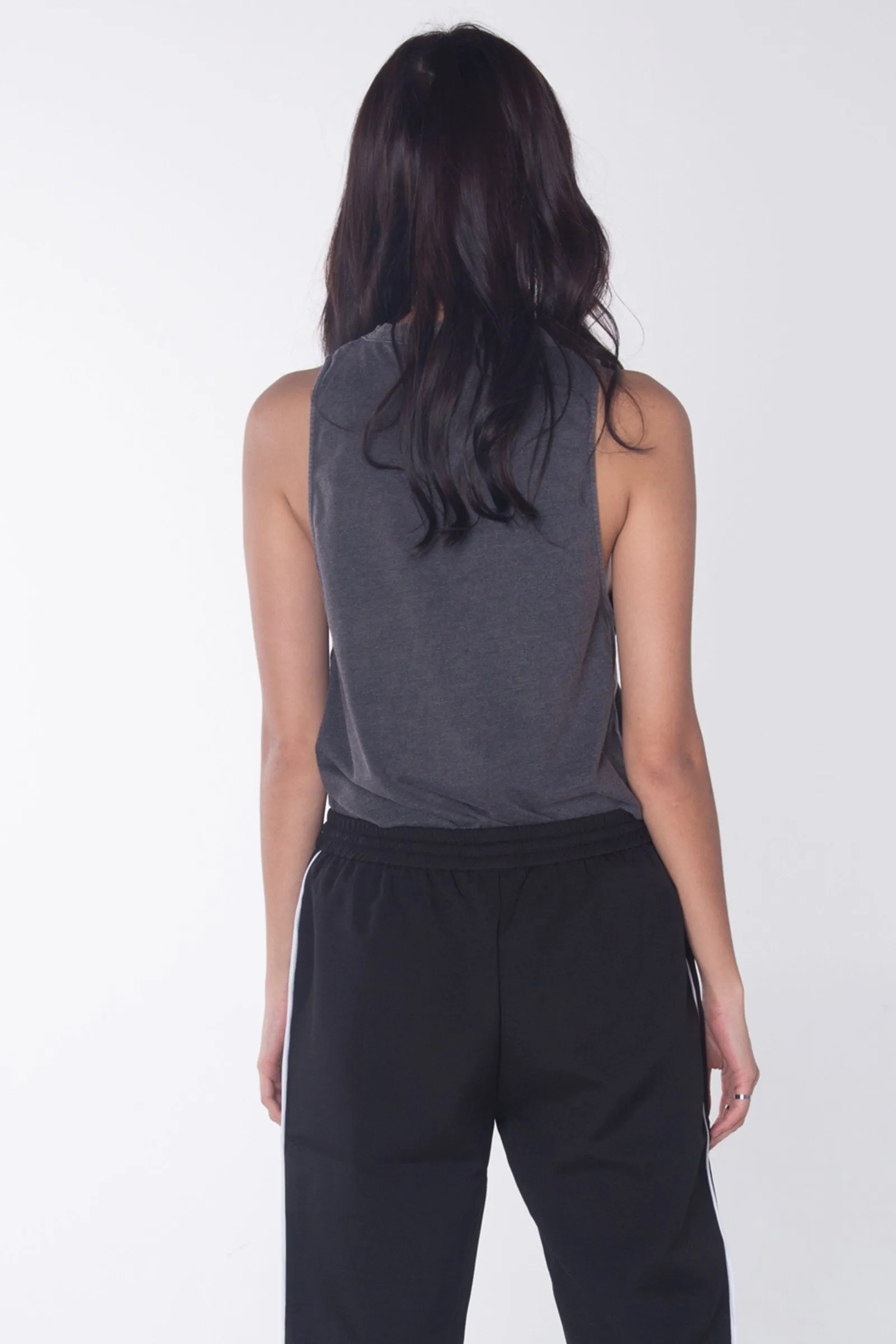 Relaxed Fit Tank Top With Raw Edge Effect