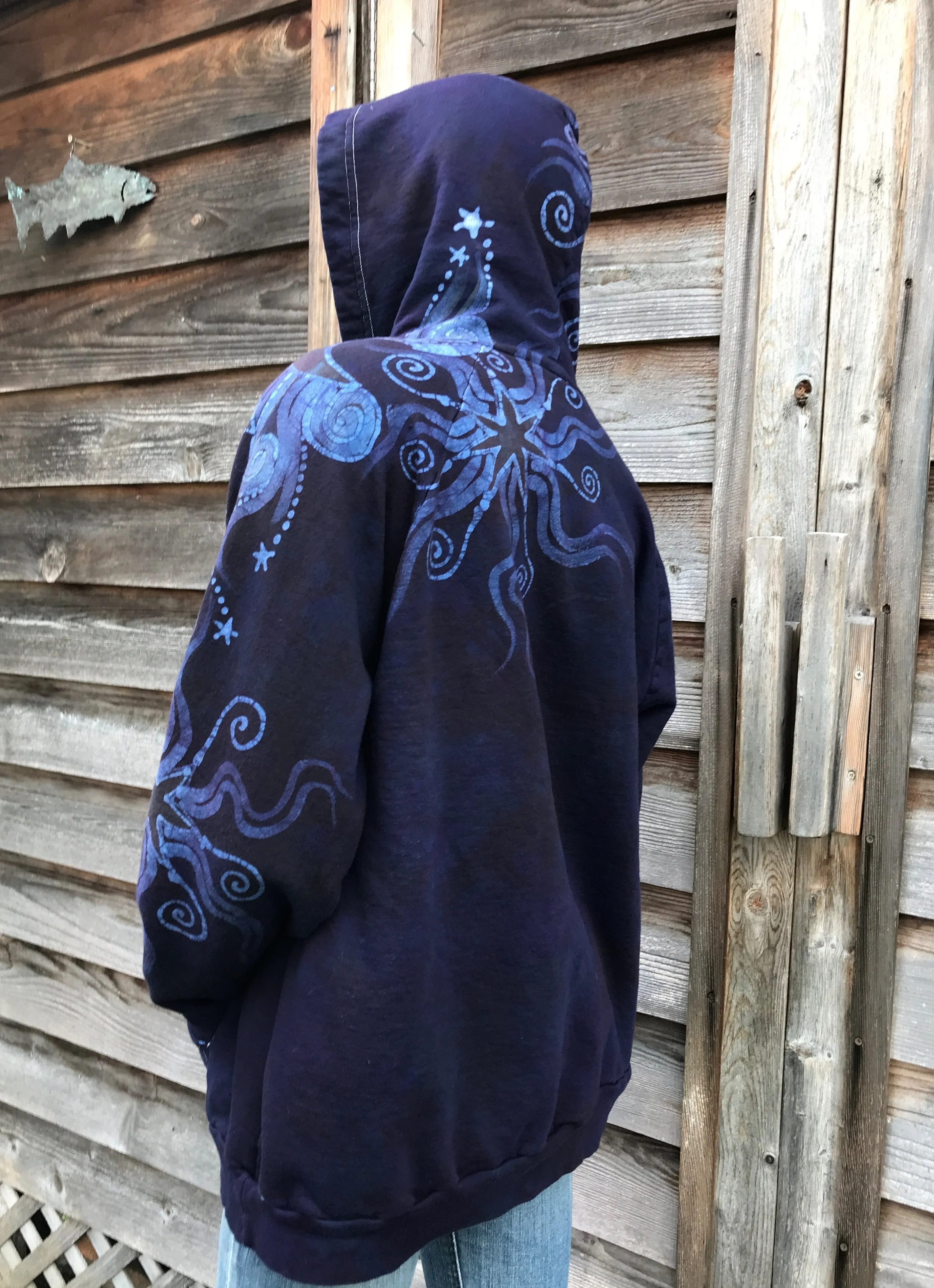 Sees The Forest For The Magnificent Trees Handmade Batik Hoodie