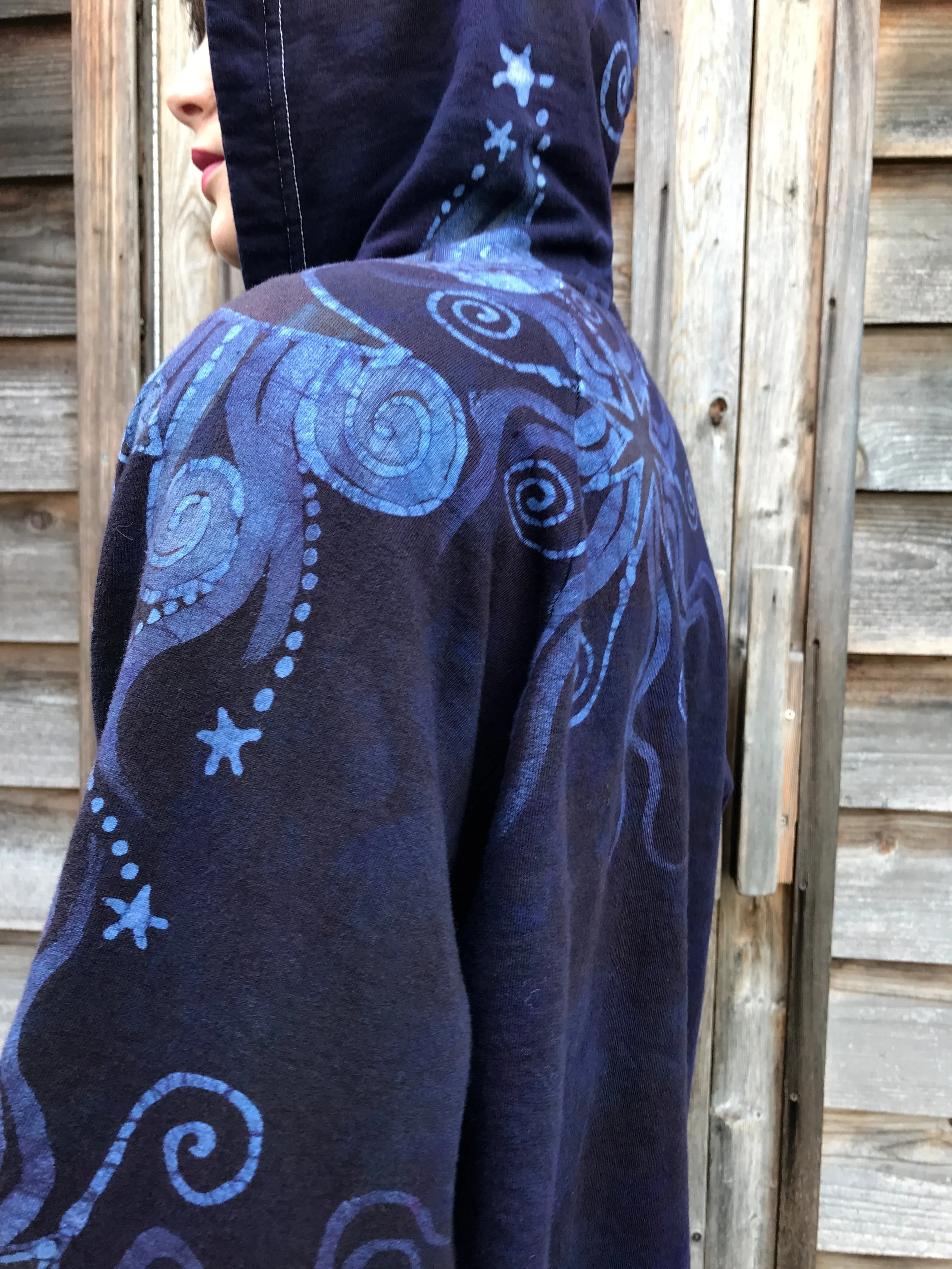 Sees The Forest For The Magnificent Trees Handmade Batik Hoodie