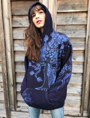 Sees The Forest For The Magnificent Trees Handmade Batik Hoodie
