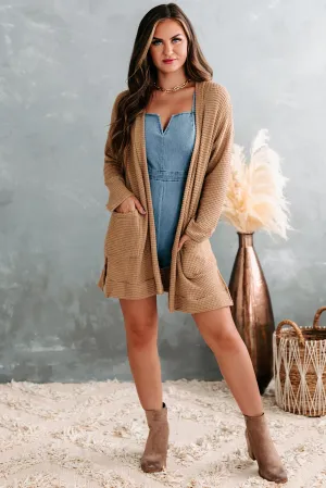 Some Day Soon Waffle Knit Cardigan (Mocha)