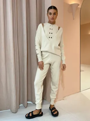 Sovere Ease Knit Lounge Pant in Almond