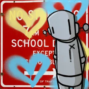 Stand Alone Original Street Sign Painting by Chris RWK