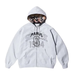 Supreme x MM6 Maison Margiela Zip Up Hoodie 'Light Grey'